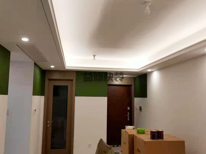 长沙开福区客厅墙面局部改色,水电改造(图4)