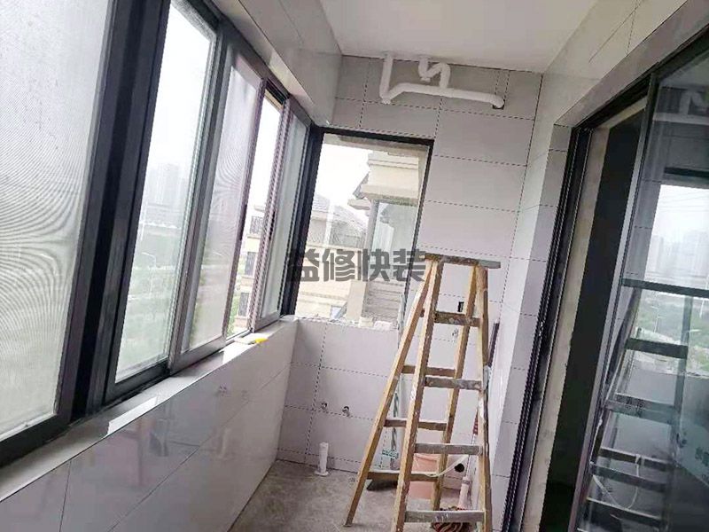 天津红桥区阳台贴砖翻新,局部翻新,瓷砖铺贴